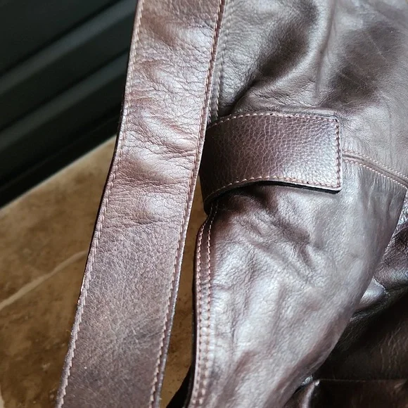 Sundance Made In Italy Brown Leather Shoulder Bag - Picture 6 of 12